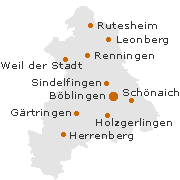 Böblingen Kreis in Baden-Württemberg