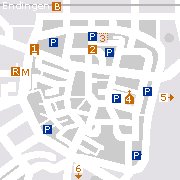 Plan der Sehenswürdigkeiten in der Innenstadt von Endingen