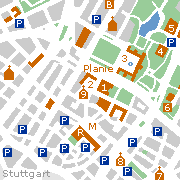 Stuttgart, Innenstadt Plan