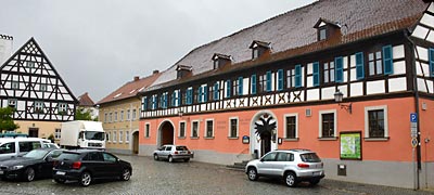 der Obleyhof, geschichtsträchtigstes Gebäude am Marktplatz von Baunach