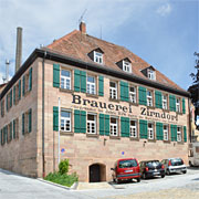 Brauerei Zirndorf mit gastfreundlichem Biergarten