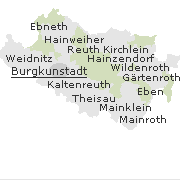 Orte im Stadtgebiet von Burgkunstadt in Oberfranken