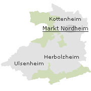 Orte im Giebiet der Gemeinde Markt Nordheim