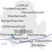 Lage von Orten im Stadtgebiet von Mindelheim