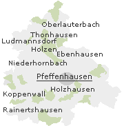 Orte im Gebiet der Marktgemeinde Pfeffenhausen