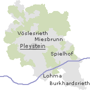 Lage einiger Orte im Stadtgebiet von Vohenstrauß
