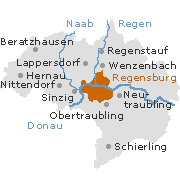 Regensburg und umgebende Orte in der Oberpfalz