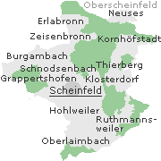 Orte im Gebiet der Gemeinde Scheinfeld in <mittelfranken