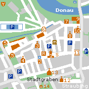 Straubing Plan der Innenstadt
