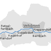 Lage der Orte im Gebiet der Gemeinde Veitsbronn