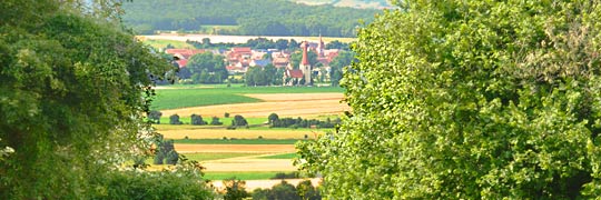 Blick von der Burg Hoheneck auf den Markt Ipsheim