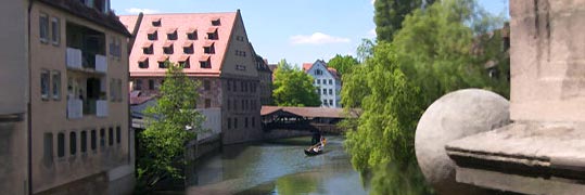 Die Pegnitz trennt die beiden Altstädte Nürnbergs