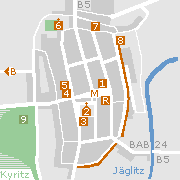 Kyritz - Plan der Sehenswürdigkeiten in der Altstadt