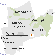 Lage einiger Ortsteile von Werneuchen