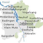 Orte im Stadtgebiet von Zehdenick