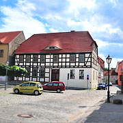 Beelitzer Fachwerkhaus in der historischen Altstadt