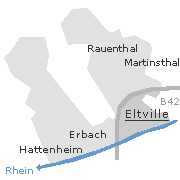 Stadtgebiet von Eltviille, Stadtteile