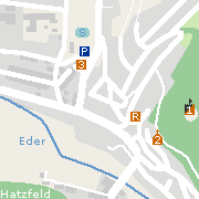 Sehenswertes und Markantes in der Innenstadt von Hatzfeld (Eder)