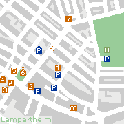 Markantes und Sehenswertes in der Innenstadt von Lampertheim