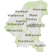 Orte im Stadtgebiet von Lauterbach im Vogelbergkreis