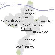 Lage einiger Ortsteile von Rehna