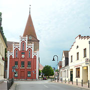 Rathaus, Stadtkirche und Deutsches Haus in Schwaan