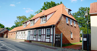 schönes Fachwerkhaus am der Kirchstraße in Gützkow / Vorpommern