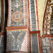 Detail der Wandbemalung der Bergener Marienkirche