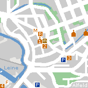 Alfeld an der Leine, Stadtplan der Sehenswürdigkeiten in der Innenstadt