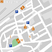 Salzgitter Bad, Stadtplan der sehenswürdigkeiten im Altstadtkern