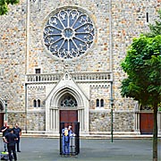 Gronau: neugotische Antoniuskirche mit ausgeprägter Rosette