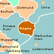 Umgebung der Stadt Hagen in Nordrhein-Westfalen