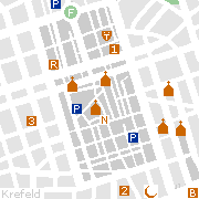 Krefeld Innenstadt Plan der Sehenswürdigkeiten