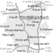 Mönchengladbach - lage einiger Stadtteile