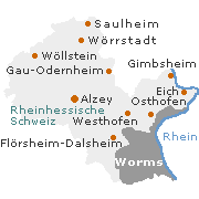 Alzey Worms Kreis in Rheinland-Pfalz
