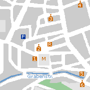 Lutherstadt Eisleben, Stadtplan der Sehenswürdigkeiten in der Altstadt