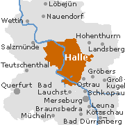 Halle wird fast vom gleichnamigen Landkreis umschlossen