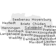 Orte im Stadtgebiet von Salzwedel