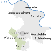 Lage der Orte im Stadtgebiet von Seehausen (Altmark)