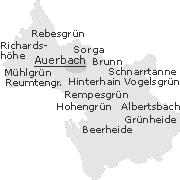 Stadtteile von Auerbach i.V.
