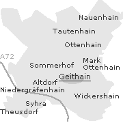 Lage einiger Ortsteile von Geithain
