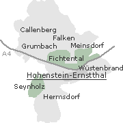 Hohenstein-Ernstthal, Lage einiger Stadtteile