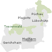 Orte in der Gemeinde Machern in Sachsen
