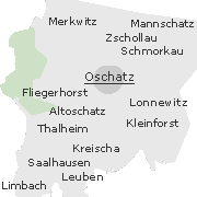 Lage einiger Ortsteile von Oschatz