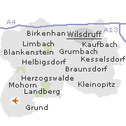 Lage einiger Ortsteile von Wilsdruff