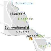 Lage einiger Ortsteile von Schwentinental