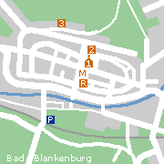 Bad Blankenburg, Stadtplan der Sehenswürdigkeiten der Innenstadt