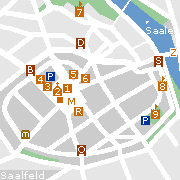Saalfeld Stadtplan der Sehenswürdigkeiten im Altstadtkern