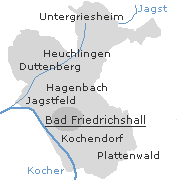 Orte im Stadtgebiet von Bad Friedrichshall