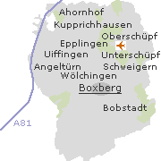 Lage einige Orte im Bereich der Stadt Boxberg